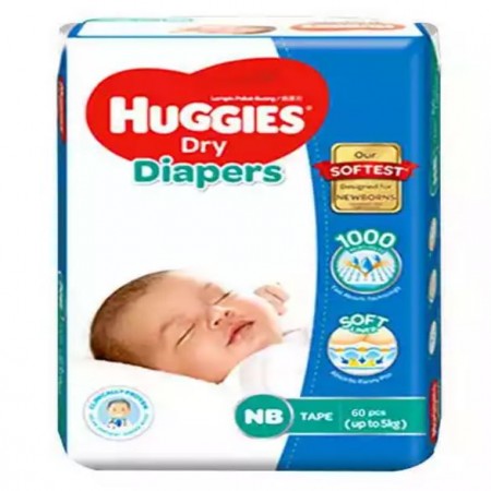 Huggies Dry Baby Diaper New Born Belt Up to 5 kg