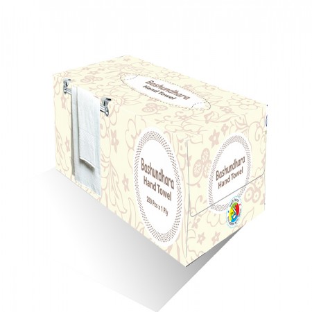 Bashundhara hand towel box tissue 1 box